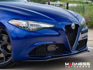 Alfa Romeo Giulia Front Spoiler - Carbon Fiber - Italia Style - Stile Italia - Base Model - V1 - One Piece Design 